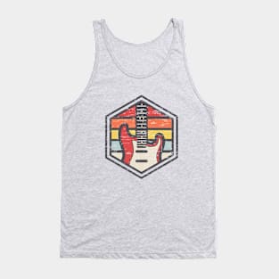 Retro Badge Guitar Light Tank Top